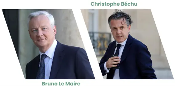 Burno le maire à gauche et Christophe Béchu à droite
